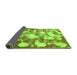 Sideview of Abstract Green Modern Rug, abs863grn