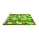 Sideview of Machine Washable Abstract Green Modern Area Rugs, wshabs863grn