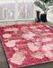 Abstract Pastel Pink Modern Rug in Family Room, abs863