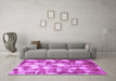 Machine Washable Abstract Purple Modern Area Rugs in a Living Room, wshabs863pur