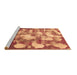 Sideview of Machine Washable Abstract Brown Modern Rug, wshabs863brn