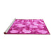 Sideview of Machine Washable Abstract Pink Modern Rug, wshabs863pnk