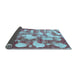 Sideview of Abstract Light Blue Modern Rug, abs863lblu