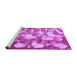 Sideview of Machine Washable Abstract Purple Modern Area Rugs, wshabs863pur