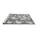 Sideview of Machine Washable Abstract Gray Modern Rug, wshabs863gry