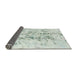 Sideview of Abstract Green Modern Rug, abs864