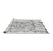 Sideview of Machine Washable Abstract Gray Modern Rug, wshabs864gry