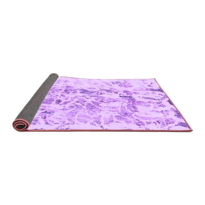 Sideview of Abstract Purple Modern Rug, abs864pur