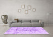 Machine Washable Abstract Purple Modern Area Rugs in a Living Room, wshabs864pur