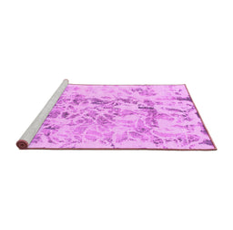 Sideview of Machine Washable Abstract Pink Modern Rug, wshabs864pnk