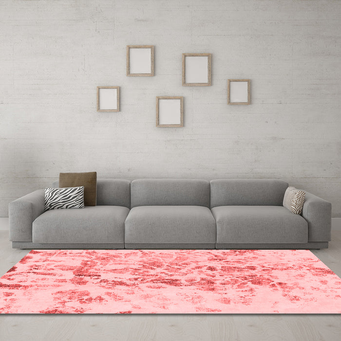 Modern Red Washable Rugs