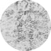 Round Abstract Gray Modern Rug, abs864gry