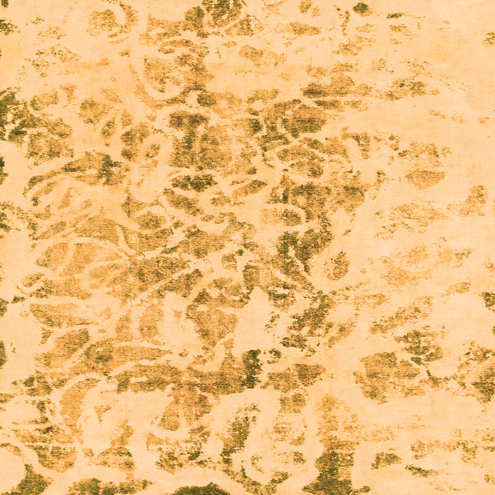 Square Machine Washable Abstract Orange Modern Area Rugs, wshabs864org