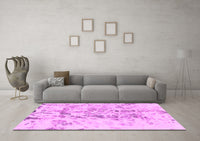 Machine Washable Abstract Pink Modern Rug, wshabs864pnk