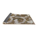 Sideview of Abstract Tan Brown Modern Rug, abs865