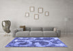 Machine Washable Abstract Blue Modern Rug in a Living Room, wshabs865blu