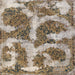 Square Machine Washable Abstract Tan Brown Rug, wshabs865