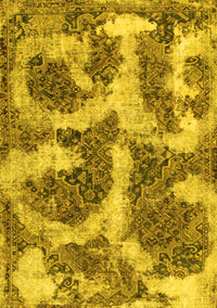 Abstract Yellow Modern Rug, abs865yw