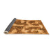 Sideview of Abstract Orange Modern Rug, abs865org