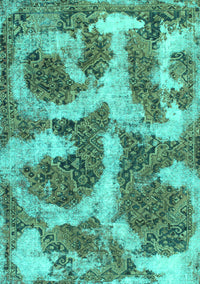 Abstract Turquoise Modern Rug, abs865turq