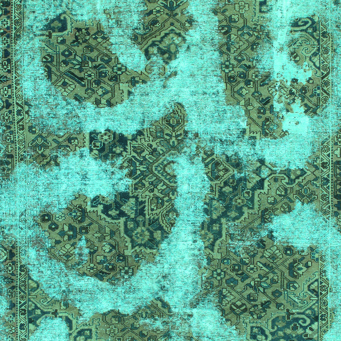 Abstract Turquoise Modern Rug, abs865turq