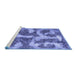 Sideview of Machine Washable Abstract Blue Modern Rug, wshabs865blu