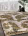 Abstract Tan Brown Modern Rug in Family Room, abs865