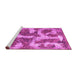 Sideview of Machine Washable Abstract Pink Modern Rug, wshabs865pnk