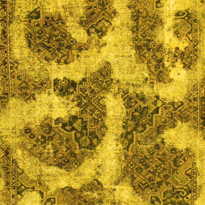 Machine Washable Abstract Yellow Modern Rug, wshabs865yw