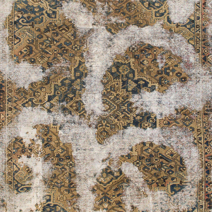 Abstract Tan Brown Modern Rug, abs865