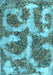 Machine Washable Abstract Light Blue Modern Rug, wshabs865lblu