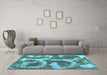 Machine Washable Abstract Light Blue Modern Rug in a Living Room, wshabs865lblu