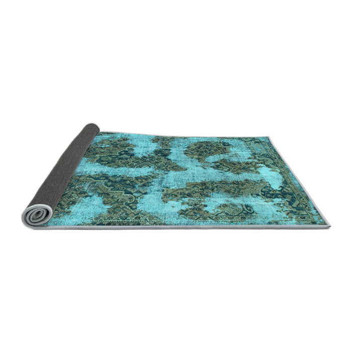 Sideview of Abstract Light Blue Modern Rug, abs865lblu
