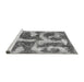 Sideview of Machine Washable Abstract Gray Modern Rug, wshabs865gry