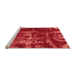 Sideview of Machine Washable Persian Orange Bohemian Area Rugs, wshabs866org
