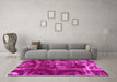 Machine Washable Persian Pink Bohemian Rug in a Living Room, wshabs866pnk