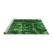 Sideview of Machine Washable Persian Emerald Green Bohemian Area Rugs, wshabs866emgrn