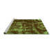 Sideview of Machine Washable Persian Green Bohemian Area Rugs, wshabs866grn