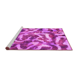 Sideview of Machine Washable Abstract Pink Modern Rug, wshabs867pnk
