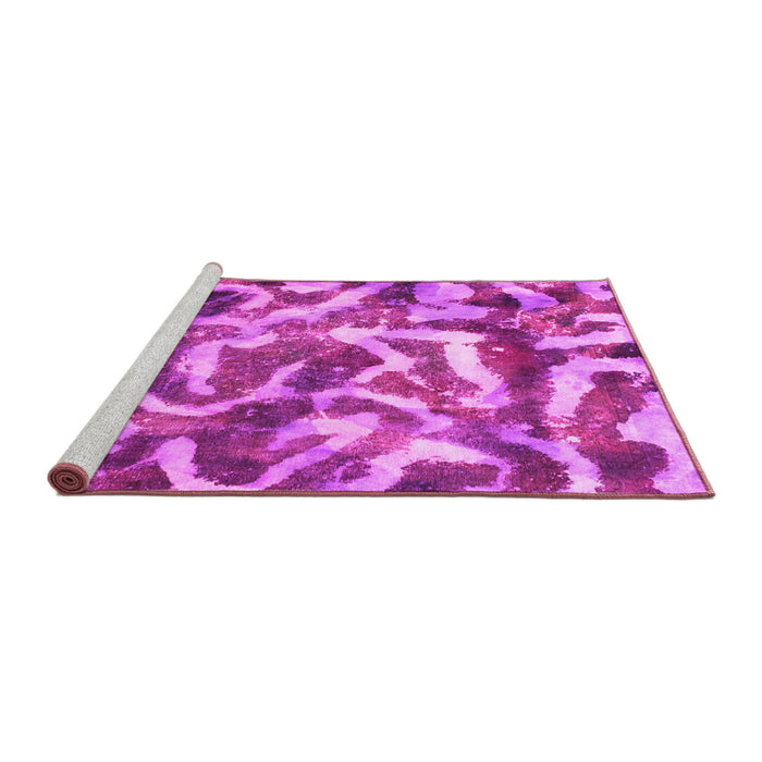 Sideview of Machine Washable Abstract Pink Modern Rug, wshabs867pnk