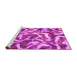 Sideview of Machine Washable Abstract Pink Modern Rug, wshabs867pnk