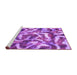 Sideview of Machine Washable Abstract Purple Modern Area Rugs, wshabs867pur