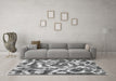 Machine Washable Abstract Gray Modern Rug in a Living Room,, wshabs867gry