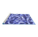 Sideview of Machine Washable Abstract Blue Modern Rug, wshabs867blu