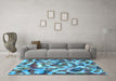 Machine Washable Abstract Light Blue Modern Rug in a Living Room, wshabs867lblu