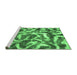 Sideview of Machine Washable Abstract Emerald Green Modern Area Rugs, wshabs867emgrn