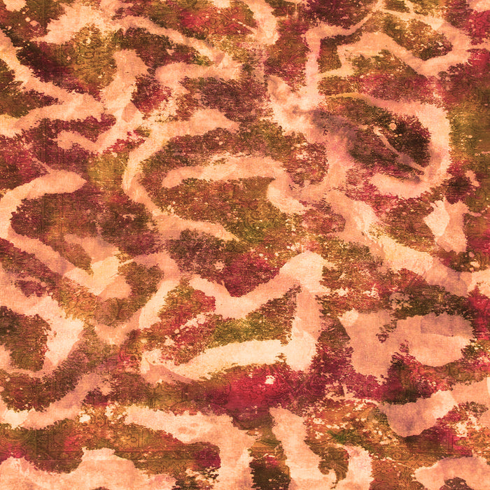 Square Machine Washable Abstract Orange Modern Area Rugs, wshabs867org