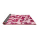 Sideview of Abstract Pink Modern Rug, abs868