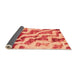 Sideview of Abstract Orange Modern Rug, abs868org