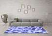 Machine Washable Abstract Blue Modern Rug in a Living Room, wshabs868blu